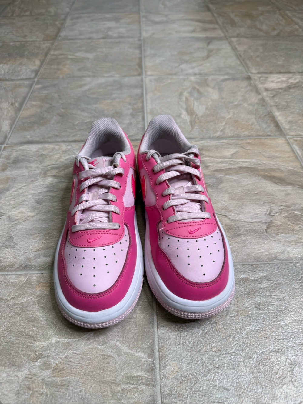 Nike Air Force 1 Pinksicle PS Girls Shoe Size 2Y IO7455-684 Preowned